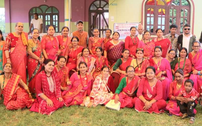 बिर्तामोड ८ मा रोचक खेल र नृत्य सगै तिज कार्यक्रम सम्पन्न