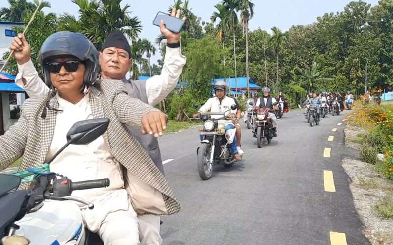 नेपाल संबत ११४५ को अवसरमा नेवा:देय दबू बिर्तामोड नगर समितको एक दिवशीय मोटरसाईकल रयाली कार्यक्रम सम्पन्न । 