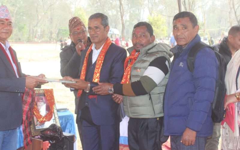 नेवा देय दबू बिर्तामोड नगर समितिको पद हस्तान्तर कार्यक्रम सम्पन्न ।