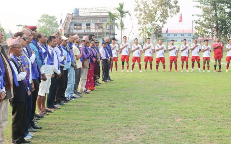 बिर्तामोड १० मा पाचौं वडा-अध्यक्ष टोल स्तरीय फुटबल प्रतियोगिता २०८१ को उद्घाटन सम्पन्न ।