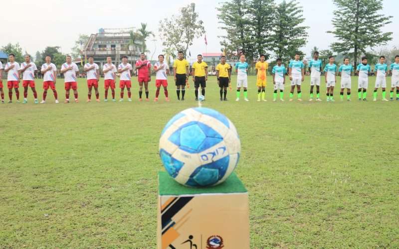 पाँचौ दिनको फुटबल खेलमा नमुना टोल बिजयी । 