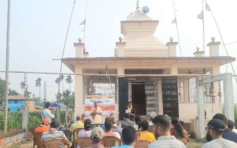 १२ घण्टे अष्टजाम किर्तनको तयारी मनोकामना काली मन्दिरमा ।